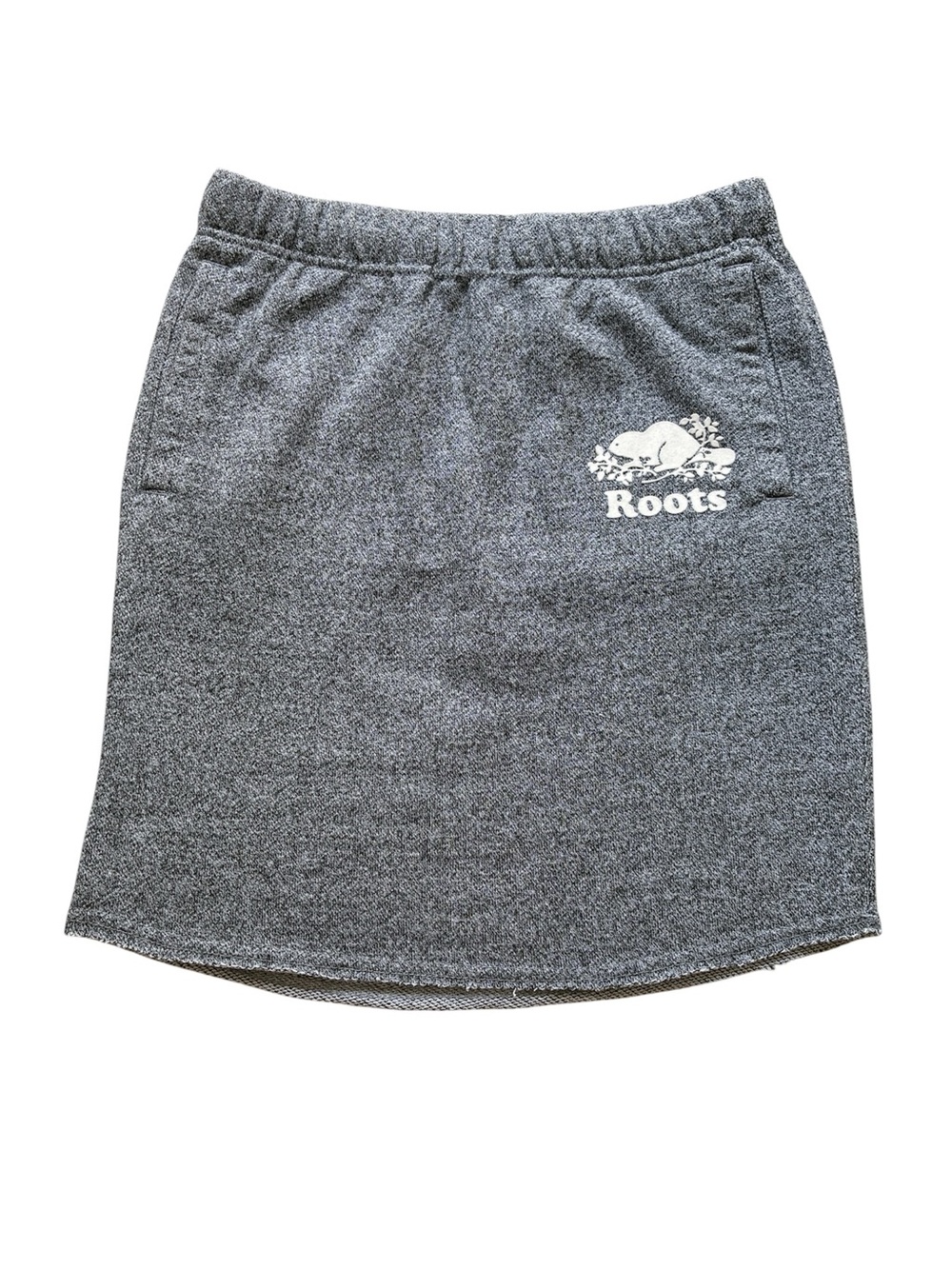 Roots Gray Salt & Pepper Sweatshirt Mini Skirt Size XXS